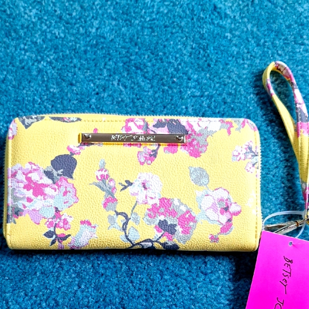 Betsey Johnson Yellow Floral Wallet NWT